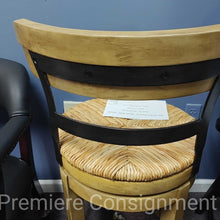 Load image into Gallery viewer, Set of Six Swivel / Rush Seat Stools...by Ballard Design
