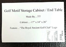 Load image into Gallery viewer, Small Golf Motif Cabinet &quot;The Royal &amp; Ancient Golf Club&quot;
