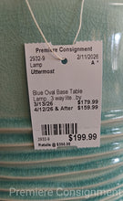 Load image into Gallery viewer, Blue Oval Base Table Lamp...by Uttermost
