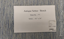 Load image into Gallery viewer, Antique Settee
