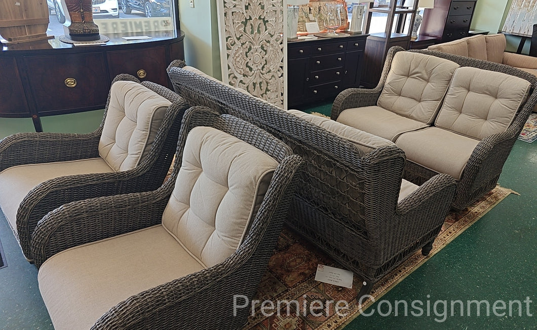 Four Piece  Paula Deen Resin Wicker Patio Seating Set