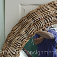 Load image into Gallery viewer, Wicker Framed Wall Mirror...by Pottery Barn
