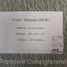 Load image into Gallery viewer, Ottoman "Cube" (NEW)...by Jessica Charles
