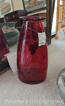Load image into Gallery viewer, Large Oval Red Glass Vase...by San Miguel
