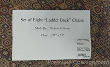 Load image into Gallery viewer, Set of Eight Ladder Back" Dining Chairs...by Nichols &amp; Stone

