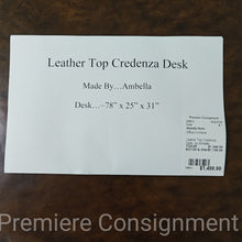 Load image into Gallery viewer, Leather Top Credenza Desk...by Ambella
