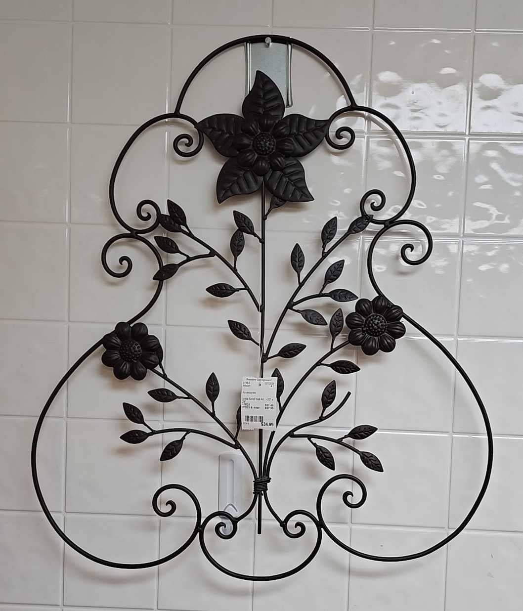 Metal Scroll Wall Art