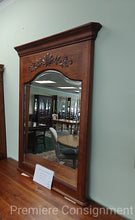 Load image into Gallery viewer, Cherry Wood Framed Beveled Wall Mirror...by Ethan Allen
