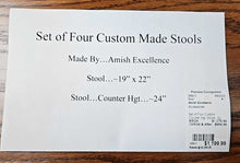 Load image into Gallery viewer, Set of Four Custom Counter Hgt. Stools...by Amish Excellence
