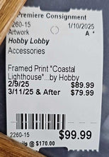 Load image into Gallery viewer, Framed Print &quot;Coast Lighthouse&quot;...by Hobby Lobby
