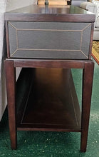 Load image into Gallery viewer, Leather Trimmed Foyer Table w/Drawers
