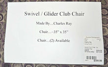 Load image into Gallery viewer, Swivel Club Chair...by Charles Ray
