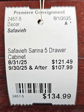 Load image into Gallery viewer, Safavieh Sarina 5 Drawer Cabinet
