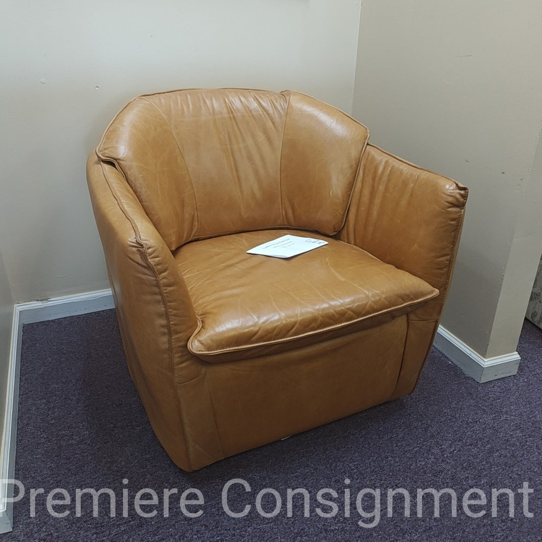 Leather Swivel Club Chiar...by Premium Leather