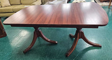 Load image into Gallery viewer, Vintage Double Pedestal Dining Table
