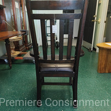 Load image into Gallery viewer, Wooden Leather Seat Arm Chair
