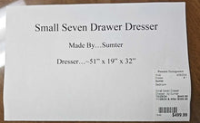 Load image into Gallery viewer, Small Seven Drawer Dresser...by Sumter
