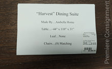 Load image into Gallery viewer, (9) Piece "Harvest Dining Set"...by Ambella
