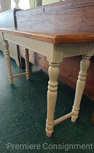 Load image into Gallery viewer, Wood Top White Bottom Sofa Table
