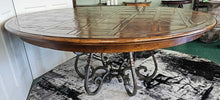 Load image into Gallery viewer, Wrought Iron / Wood Dining Table
