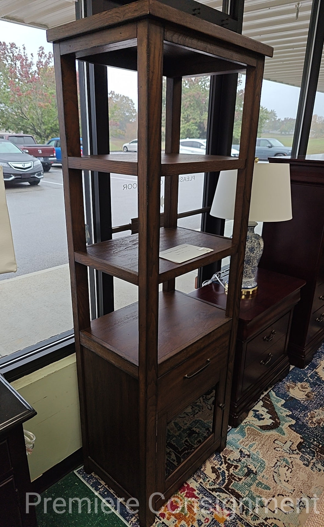 Three Shelf  Etagere w/ Storage