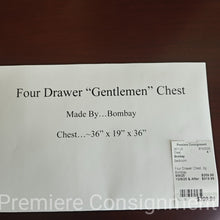 Load image into Gallery viewer, Four Drawer Chest...by Bombay
