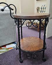 Load image into Gallery viewer, Wrought Iron Serving Cart
