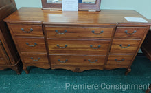 Load image into Gallery viewer, Cherry Wood Nine Drawer Dresser...by Ethan Allen

