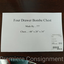 Load image into Gallery viewer, Four Drawer Bombe Chest
