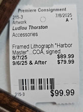 Load image into Gallery viewer, Framed Lithograph &quot;Harbor Master&quot;...by Thorston
