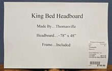 Load image into Gallery viewer, King Size Headboard.Frame included...by Thomasville
