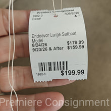 Load image into Gallery viewer, Endeavor Large Sailboat Model 52" Tall

