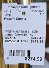 Load image into Gallery viewer, "Tiger Paw" Brass Table Lamp...by Frederick Cooper
