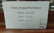 Load image into Gallery viewer, Cherry Wood Framed Beveled Wall Mirror...by Ethan Allen
