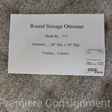 Load image into Gallery viewer, Round Upholstered Tufted Storage Ottoman
