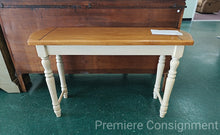 Load image into Gallery viewer, Wood Top White Bottom Sofa Table
