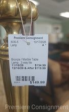 Load image into Gallery viewer, Bronze / Marble Table Lamp
