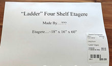 Load image into Gallery viewer, &quot;Ladder&quot; Four Shelf Etagere
