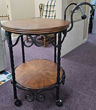 Load image into Gallery viewer, Wrought Iron Serving Cart
