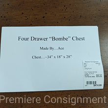 Load image into Gallery viewer, Four Drawer Bombe Chest...by ACE
