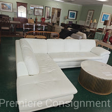 Load image into Gallery viewer, White Leather Sectional Sofa...by Menoir Casa
