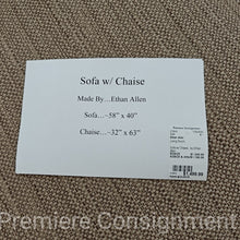 Load image into Gallery viewer, Sofa w/ Chaise...by Ethan Allen
