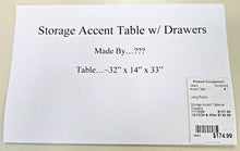 Load image into Gallery viewer, Storage Accent Table w/ Drawers
