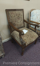 Load image into Gallery viewer, Upholstered Chair with Wooden Arms
