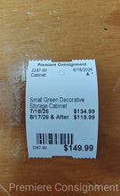 Load image into Gallery viewer, Small Green Decorative Storage Cabinet

