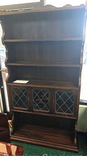 Load image into Gallery viewer, Royal Charter Oak and Leaded Glass Cook Case/Shelf...by Ethan Allen
