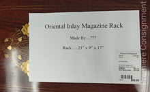 Load image into Gallery viewer, Oriental Rosewood Magazine Rack w/ Inlay
