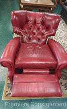 Load image into Gallery viewer, Tufted Leather Recliner Chair...by Ethan Allen
