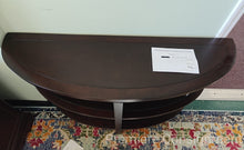 Load image into Gallery viewer, 3 tier Half Moon Table with Glass center shelf
