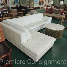 Load image into Gallery viewer, White Leather Sectional Sofa...by Menoir Casa
